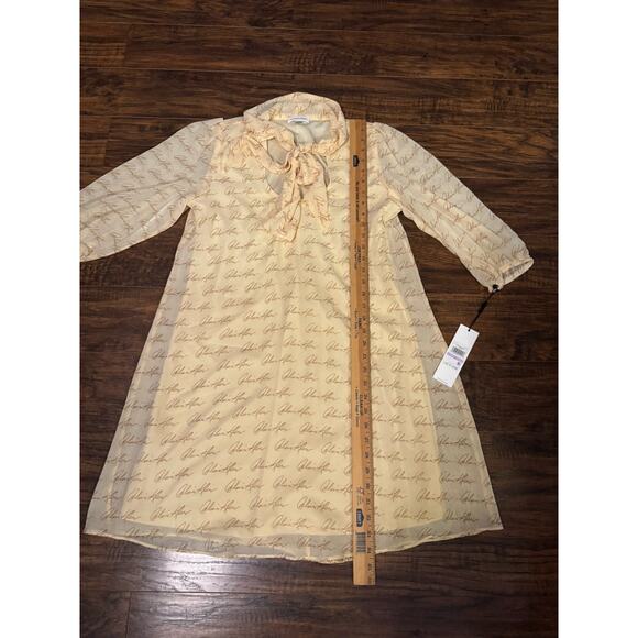 Calvin Klein Cursive Bow-Neck Dress Sz 6 - Picture 7 of 11